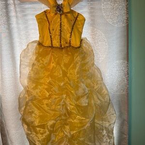 Disney Princess Belle Dress/Costume Size Small with matching Disney Doll